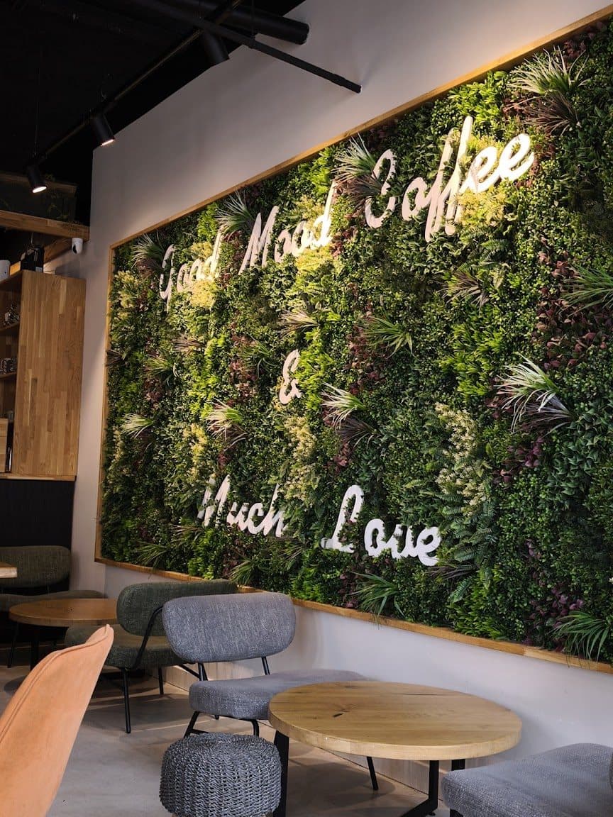 Ambiance chaleureuse de la salle et du comptoir de Good Mood Coffee à Roubaix
